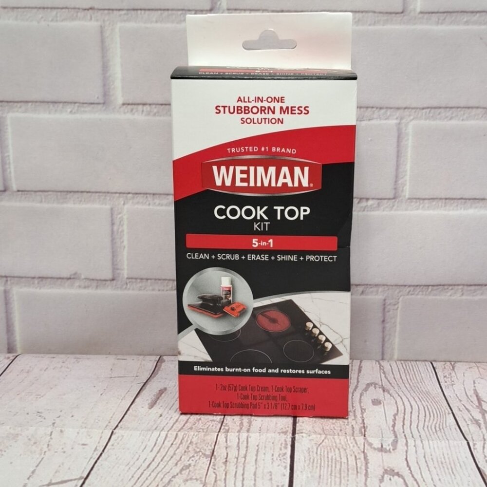 WEIMAN Complete COOK TOP CLEANING KIT Cleans & Shines ALL Glass Ceramic Cooktops